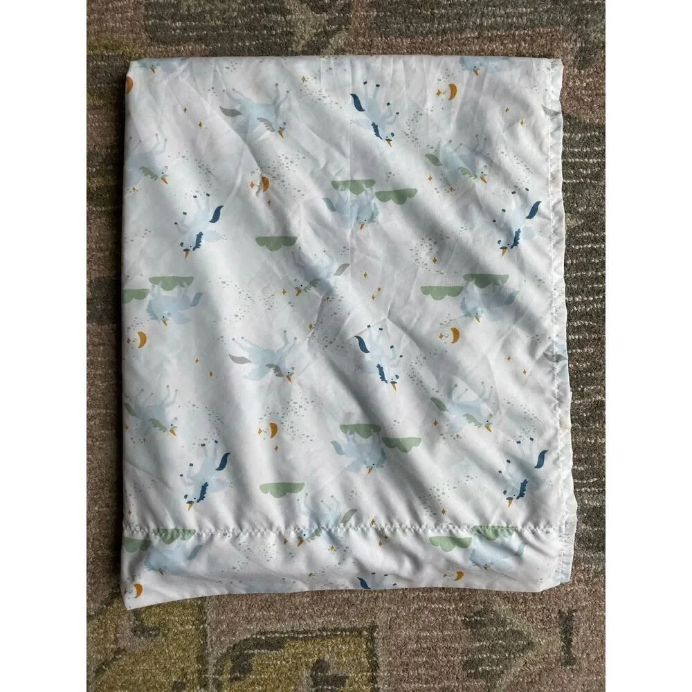 Pillowfort Blues Unicorn Twin Bed Flat Top Sheet